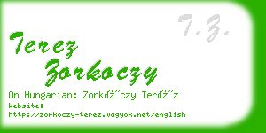 terez zorkoczy business card